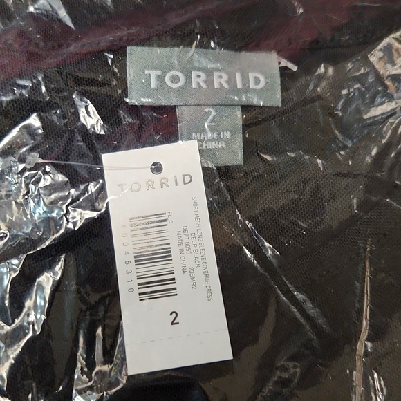 ❤️NWT VINTAGE TORRID SWIM COVER DRESS - MESH SEMI SHEER BEACH COVERUP PLUS SIZE - Picture 8 of 12